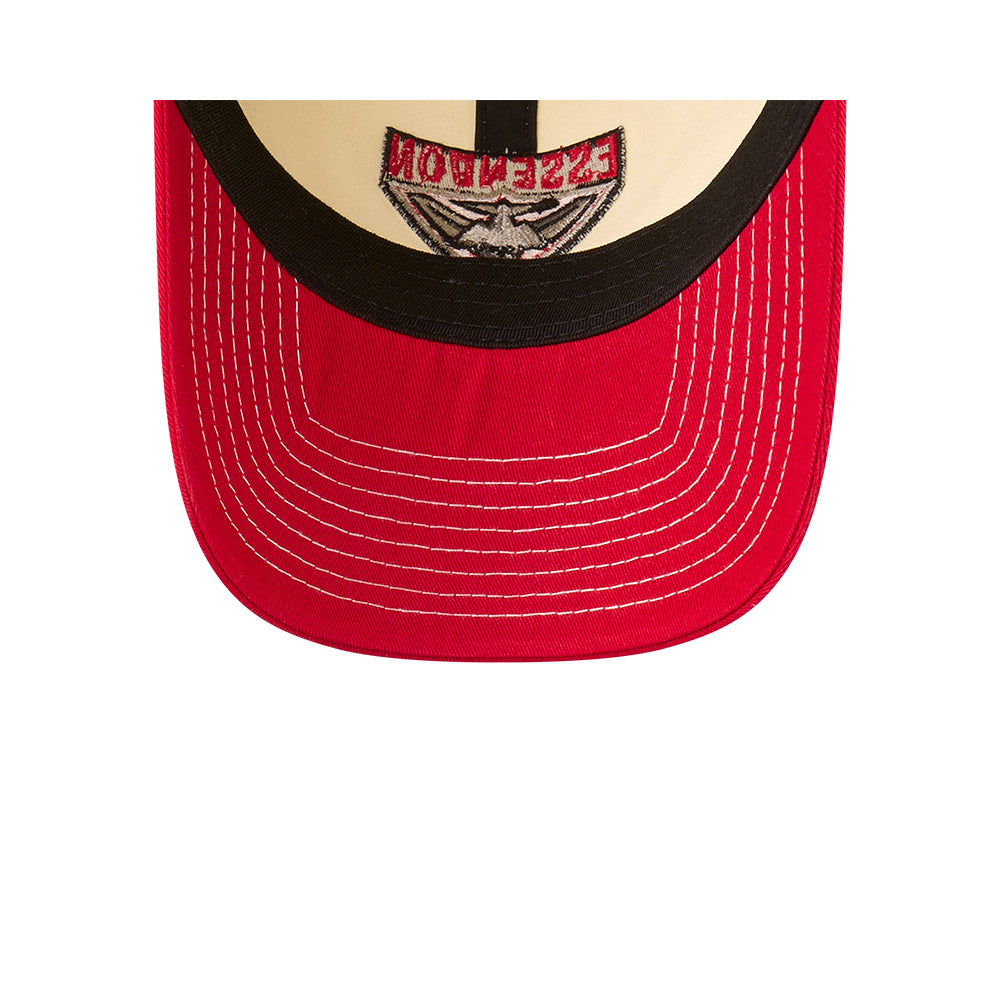 Essendon Bombers Hat - 2025 AFL 2Tone Chrome Contrast Casual Classic Strapback Cap - New Era